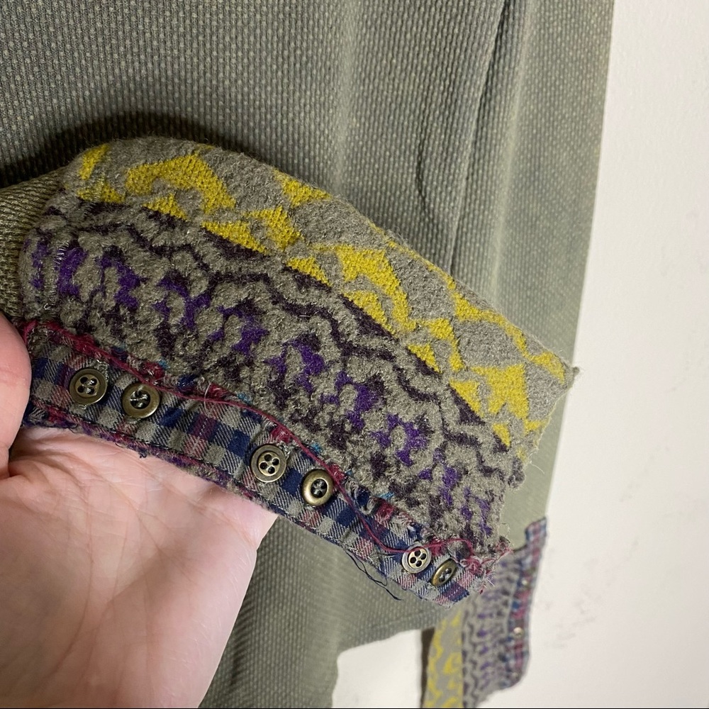 Free People Green Art School Sweater Cuff Thermal - Picture 5 of 6